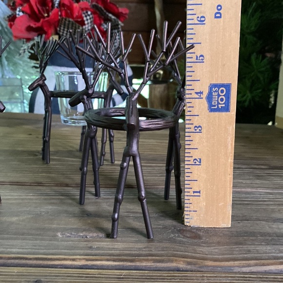 Yankee Candle Rustic Woodsy Triple Twiggy Deer Glass and Metal Votive Holders 🦌 - Picture 12 of 16